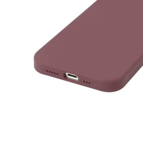 Housse silicone iPhone 12 Mini avec intérieur microfibres - Marron photo 3