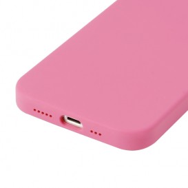 Housse silicone iPhone 13 avec intérieur microfibres - Rose photo 1