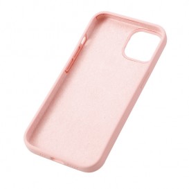 Housse silicone iPhone 13 avec intérieur microfibres - Rose pastel photo 1