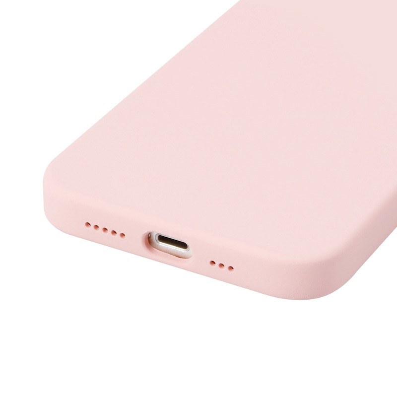 Housse silicone iPhone 13 Pro avec intérieur microfibres - Rose pastel photo 1