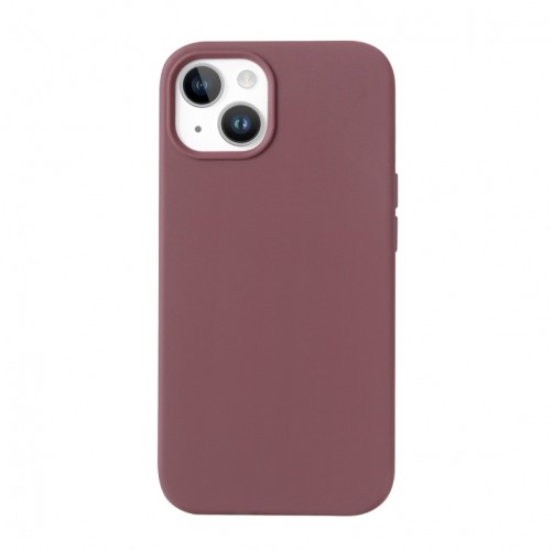 Housse silicone iPhone 14 avec intérieur microfibres - Bordeaux photo 4