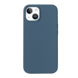 Housse silicone iPhone 14 Plus avec intérieur microfibres - Bleue nuit photo 4