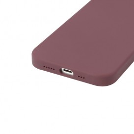 Housse silicone iPhone 14 Pro avec intérieur microfibres - Bordeaux photo 1