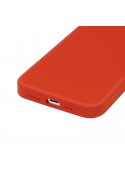 Housse silicone iPhone 15 avec intérieur microfibres - Rouge photo 1