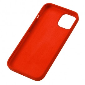 Housse silicone iPhone 15 avec intérieur microfibres - Rouge photo 2