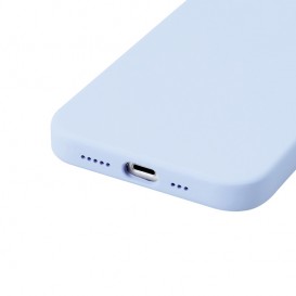 Housse silicone iPhone 15 Plus avec intérieur microfibres - Violet pastel photo 1