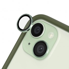RHINOSHIELD Protection vitre caméra arrière iPhone 15 - verte photo 1