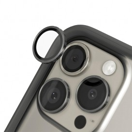 RHINOSHIELD Protection vitre caméra arrière iPhone 15 Pro - Noire photo 1