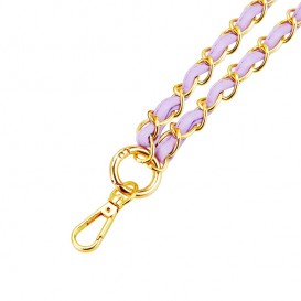 Bijou tour de cou (120 cm) - Cuir Violet photo 4