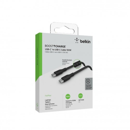 Câble USB-C vers USB-C BELKIN Tressé 100W (1m) photo 3