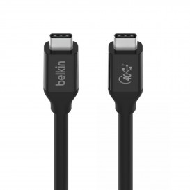 Câble USB4 USB-C vers USB-C BELKIN (0,8M) 100 WATT - Noir photo 2