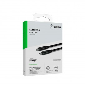 Câble USB4 USB-C vers USB-C BELKIN (0,8M) 100 WATT - Noir photo 3