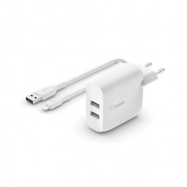 BELKIN chargeur câble Lightning et 2 Ports USB (A+A) 24W photo 1