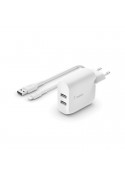 BELKIN chargeur câble Lightning et 2 Ports USB (A+A) 24W photo 1
