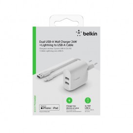 BELKIN chargeur câble Lightning et 2 Ports USB (A+A) 24W photo 4