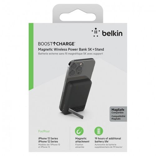BELKIN batterie externe MagSafe (5 000mAh) avec support - Noire photo 6