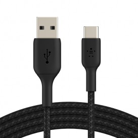Câble Tressé BELKIN USB-C Noir (3m) - Noir photo 1