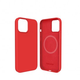 Housse silicone MagSafe iPhone 12 et 12 Pro - rouge photo 1