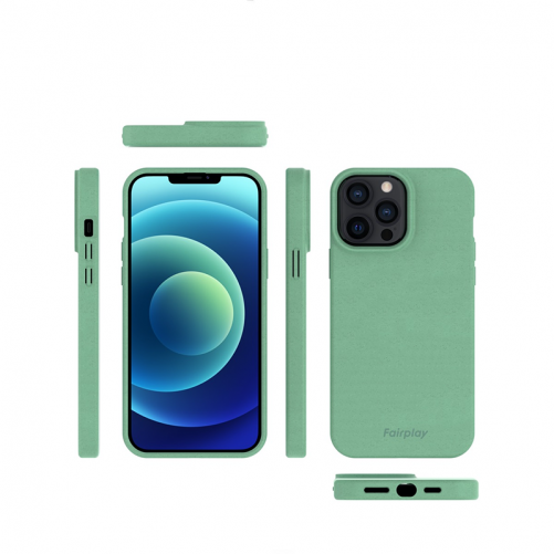 Coque de protection biodégradable iPhone XR - Verte photo 2