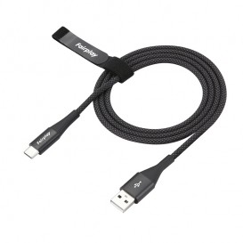 Câble de charge USB C (1m) Tressé noir photo 3