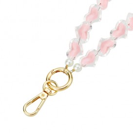Bijou tour de poignet (30cm) Perles Coeurs Roses photo 1