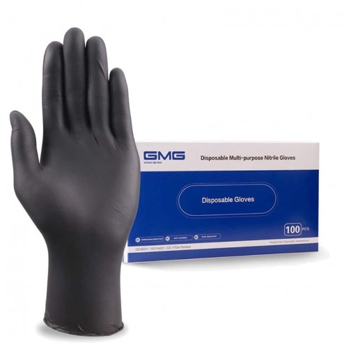 Lot de 100 gants en silicone (taille L) - noirs photo 4