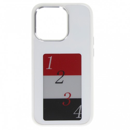 Coque photo blanche personnalisable E-Ink pour iPhone 14 Pro Max_photo1