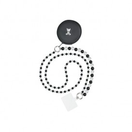 Bijou tour de cou perles noires et blanches (120 cm) photo 1
