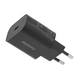Chargeur secteur port USB-C Noir photo 1