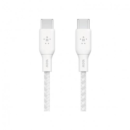 Câble blanc USB-C 100W tressé 2m - Belkin photo 1
