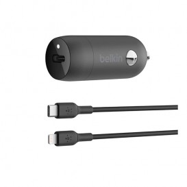 Chargeur voiture USB-C 30W et câble Lightning 1m noir - Belkin photo 1