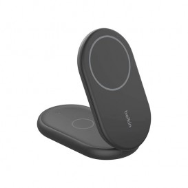 Station de charge sans fil 2 en 1 15W Qi2 noir - Belkin photo 1