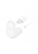 Station de charge sans fil 2 en 1 15W Qi2 blanc - Belkin photo 3