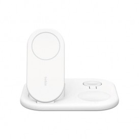 Station de charge sans fil 3 en 1 15W Qi2 blanc - Belkin photo 1