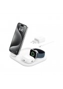 Station de charge sans fil 3 en 1 15W Qi2 blanc - Belkin photo 2