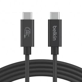 Câble USB-C 4.0 240W 2m noir de - Belkin photo 1