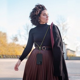 Bijou cou cordon Irène (120cm) - Kaki photo 5
