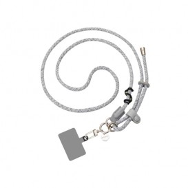 Bijou cou cordon Elena (120cm) - Blanc et noir photo 1