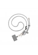 Bijou cou cordon Elena (120cm) - Blanc et noir photo 1