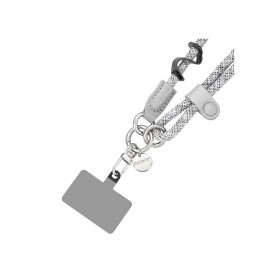 Bijou cou cordon Elena (120cm) - Blanc et noir photo 1