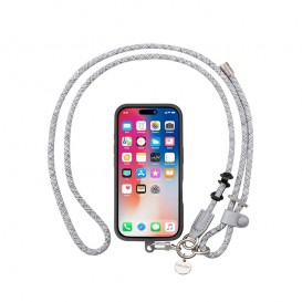 Bijou cou cordon Elena (120cm) - Blanc et noir photo 4