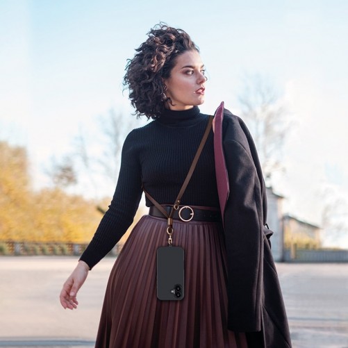 Bijou cou lanière Noemi (120cm) - Marron photo 5