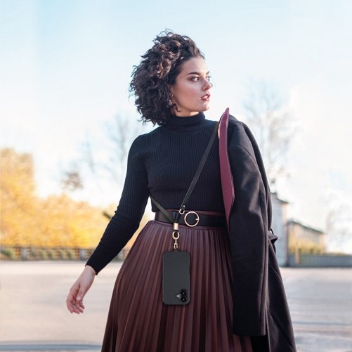 Bijou cou lanière Noemi (120cm) - Noir photo 5