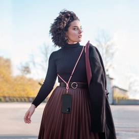 Bijou cou cordon Irène (120cm) - Rose bonbon photo 5