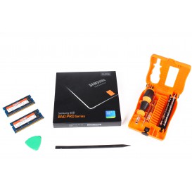 Kit nouvelle vie (SSD Samsung 512 Go + 2 x 8 Go RAM SQP + outils)