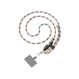 Bijou cou cordon Zoë (120cm) - Blanc et marron photo 1