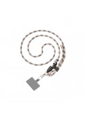 Bijou cou cordon Zoë (120cm) - Blanc et marron photo 1