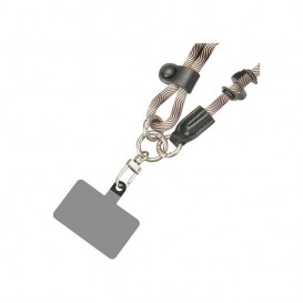 Bijou cou cordon Zoë (120cm) - Blanc et marron photo 1