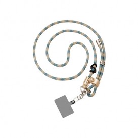 Bijou cou cordon Zoë (120cm) - Beige et bleu photo 1