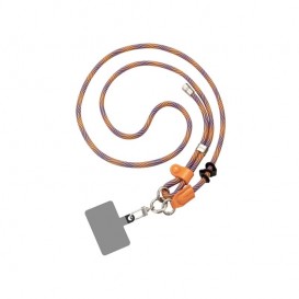 Bijou cou cordon Zoë (120cm) - Orange et bleu photo 1